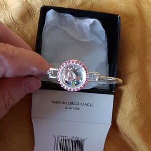 Avon Silver and Pink Bracelet with Elegant Design